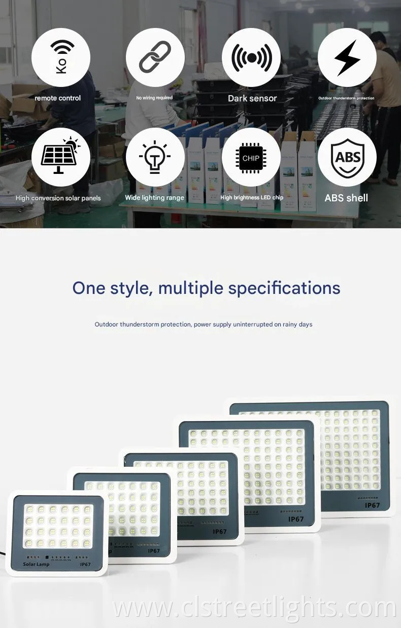 LED Solar Floodlights, Ultra-Bright Outdoor Solar Lights, Energy-Saving Lighting